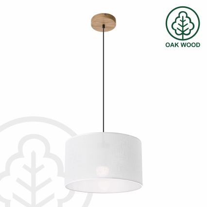 Brilagi - Pakabinamas sietynas ANTHONY 1xE27/60W/230V ąžuolas/balta