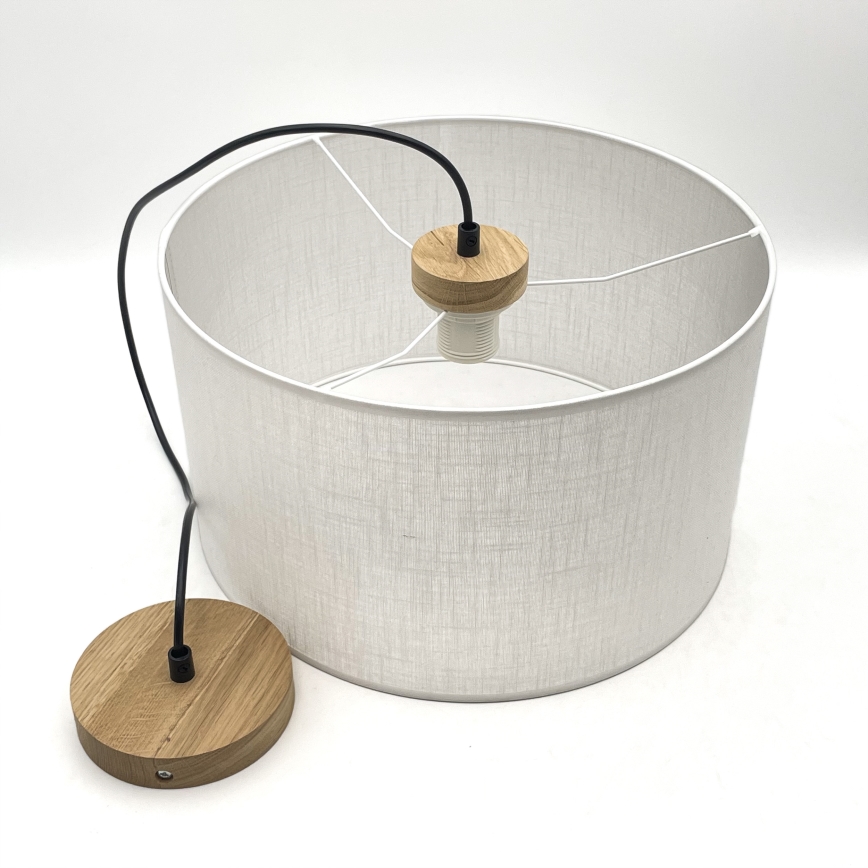 Brilagi - Pakabinamas sietynas ANTHONY 1xE27/60W/230V ąžuolas/balta