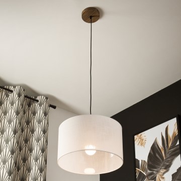 Brilagi - Pakabinamas sietynas ANTHONY 1xE27/60W/230V ąžuolas/balta