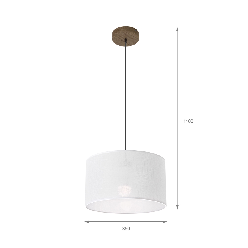 Brilagi - Pakabinamas sietynas ANTHONY 1xE27/60W/230V ąžuolas/balta
