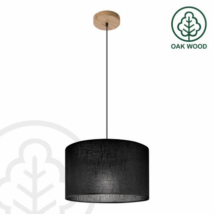 Brilagi - Pakabinamas sietynas ANTHONY 1xE27/60W/230V ąžuolas/juoda