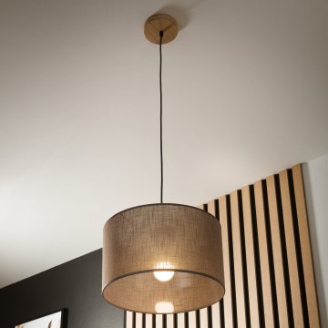 Brilagi - Pakabinamas sietynas ANTHONY 1xE27/60W/230V ąžuolas/ruda