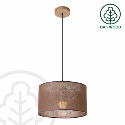 Brilagi - Pakabinamas sietynas ANTHONY 1xE27/60W/230V ąžuolas/ruda