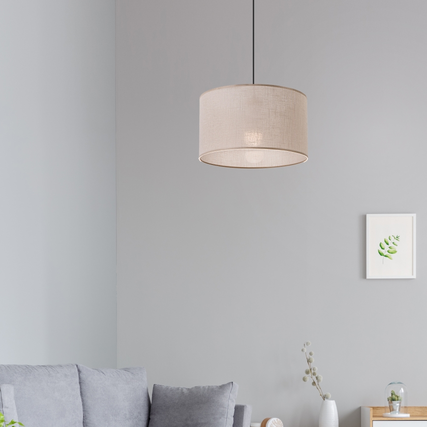 Brilagi - Pakabinamas sietynas ANTHONY 1xE27/60W/230V ąžuolas/smėlio spalva