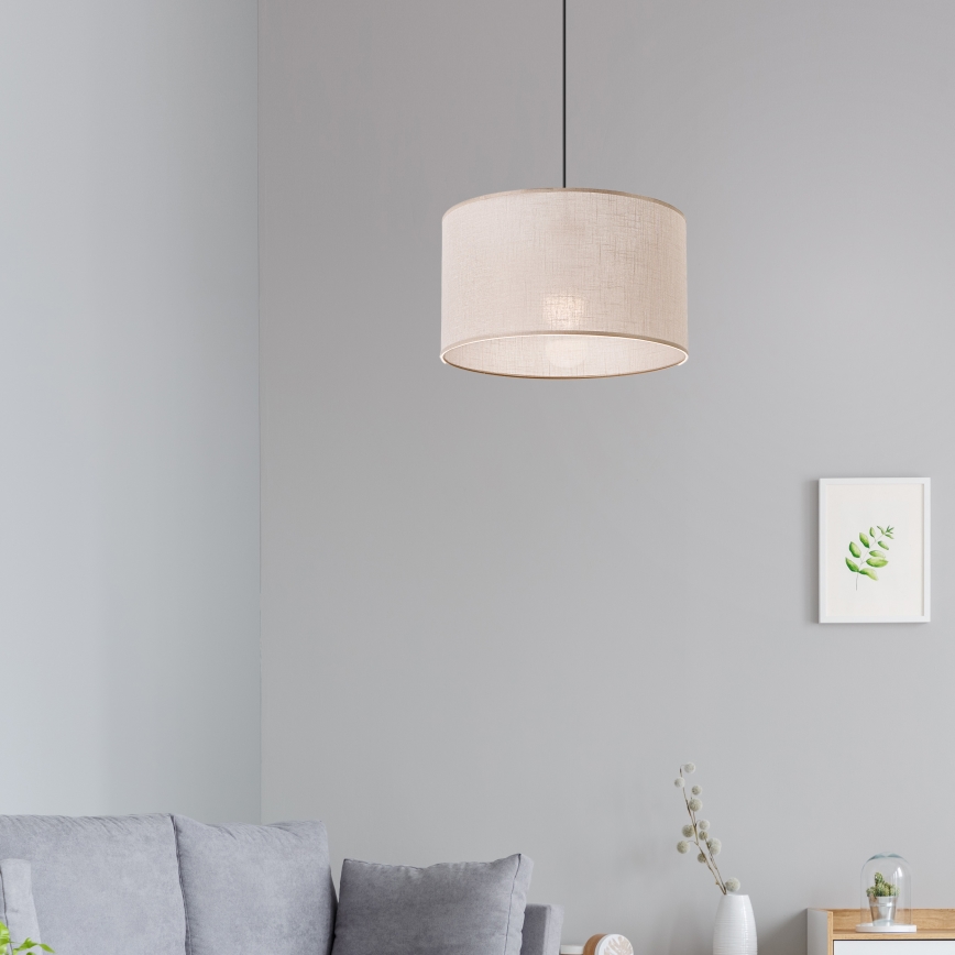 Brilagi - Pakabinamas sietynas ANTHONY 1xE27/60W/230V ąžuolas/smėlio spalva
