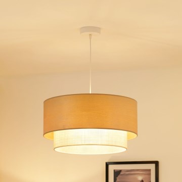 Brilagi - Pakabinamas sietynas ARIZONA BOHO 1xE27/15W/230V diametras 45 cm smėlio spalva/balta
