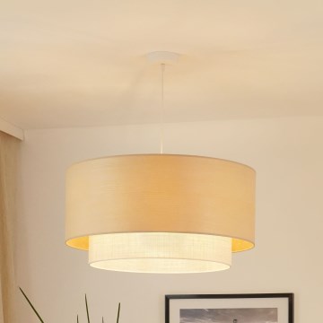 Brilagi - Pakabinamas sietynas ARIZONA BOHO 1xE27/15W/230V diametras 60 cm smėlio spalva/balta