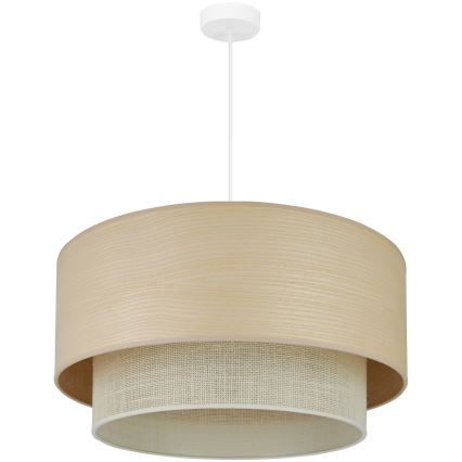 Brilagi - Pakabinamas sietynas ARIZONA BOHO 1xE27/15W/230V diametras 60 cm smėlio spalva/balta
