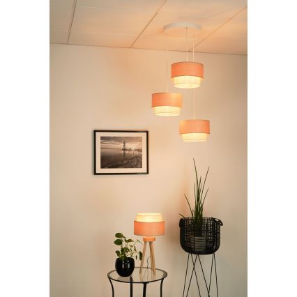 Brilagi - Pakabinamas sietynas ARIZONA BOHO 3xE27/15W/230V smėlio spalva/balta