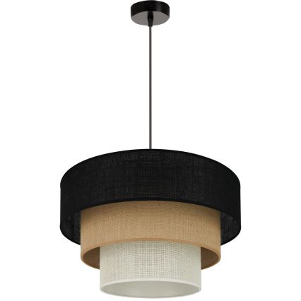 Brilagi - Pakabinamas sietynas ASPEN LUNETA 1xE27/15W/230V diametras 45 cm juoda/smėlio spalva/kreminė