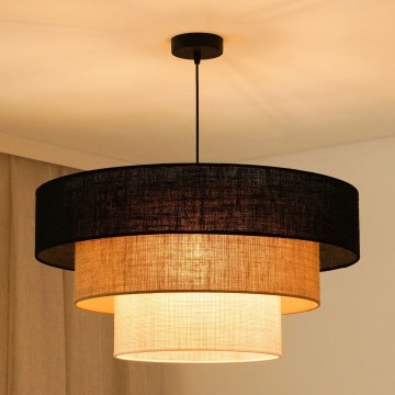 Brilagi - Pakabinamas sietynas ASPEN LUNETA 1xE27/15W/230V diametras 60 cm juoda/smėlio spalva/kreminė