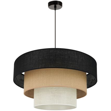 Brilagi - Pakabinamas sietynas ASPEN LUNETA 1xE27/15W/230V diametras 60 cm juoda/smėlio spalva/kreminė