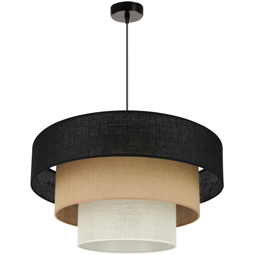 Brilagi - Pakabinamas sietynas ASPEN LUNETA 1xE27/15W/230V diametras 60 cm juoda/smėlio spalva/kreminė
