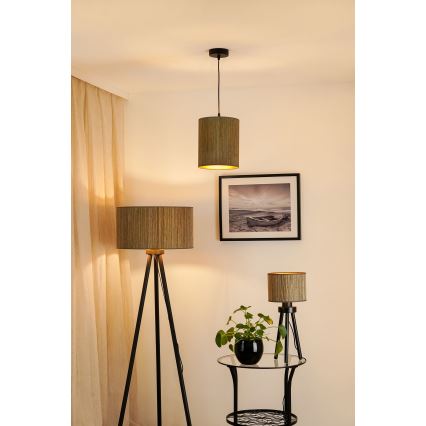 Brilagi - Pakabinamas sietynas BOSTON ROLLER 1xE27/15W/230V diametras 21 cm šiaudų ruda/auksas