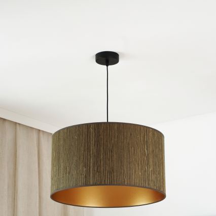 Brilagi - Pakabinamas sietynas BOSTON ROLLER 1xE27/15W/230V diametras 45 cm šiaudų ruda/auksas