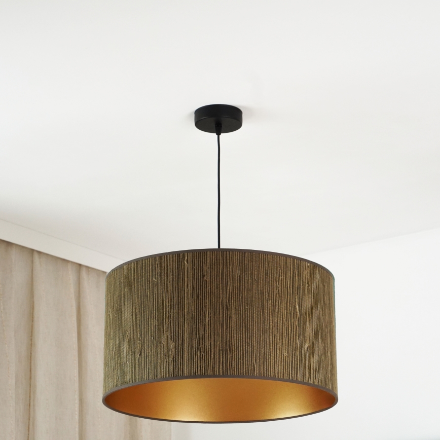 Brilagi - Pakabinamas sietynas BOSTON ROLLER 1xE27/15W/230V diametras 45 cm šiaudų ruda/auksas