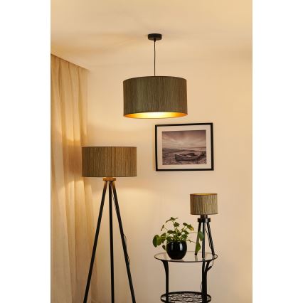Brilagi - Pakabinamas sietynas BOSTON ROLLER 1xE27/15W/230V diametras 45 cm šiaudų ruda/auksas