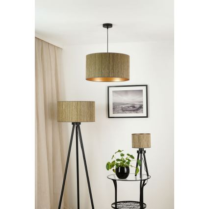 Brilagi - Pakabinamas sietynas BOSTON ROLLER 1xE27/15W/230V diametras 45 cm šiaudų ruda/auksas