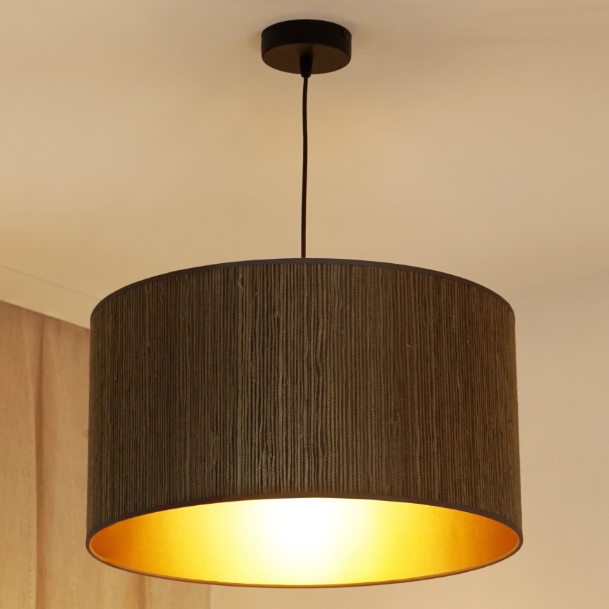 Brilagi - Pakabinamas sietynas BOSTON ROLLER 1xE27/15W/230V diametras 45 cm šiaudų ruda/auksas