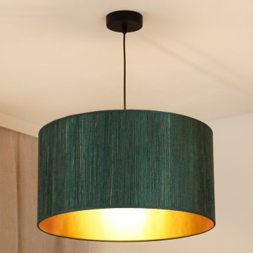 Brilagi - Pakabinamas sietynas BOSTON ROLLER 1xE27/15W/230V diametras 45 cm šiaudų žalia/auksas