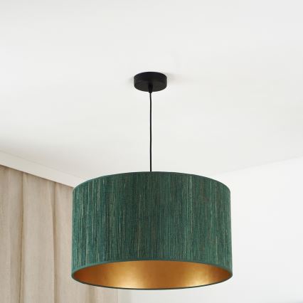 Brilagi - Pakabinamas sietynas BOSTON ROLLER 1xE27/15W/230V diametras 45 cm šiaudų žalia/auksas