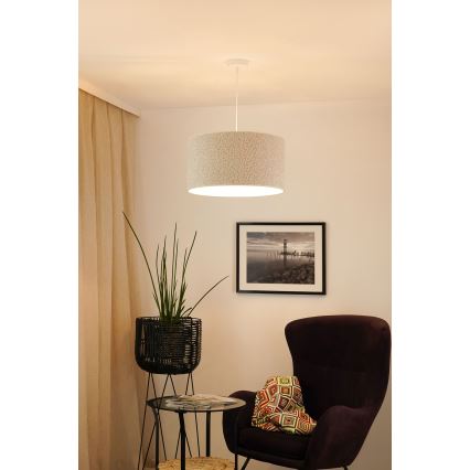Brilagi - Pakabinamas sietynas BOUCLE ROLLER 1xE27/15W/230V diametras 45 cm kreminė