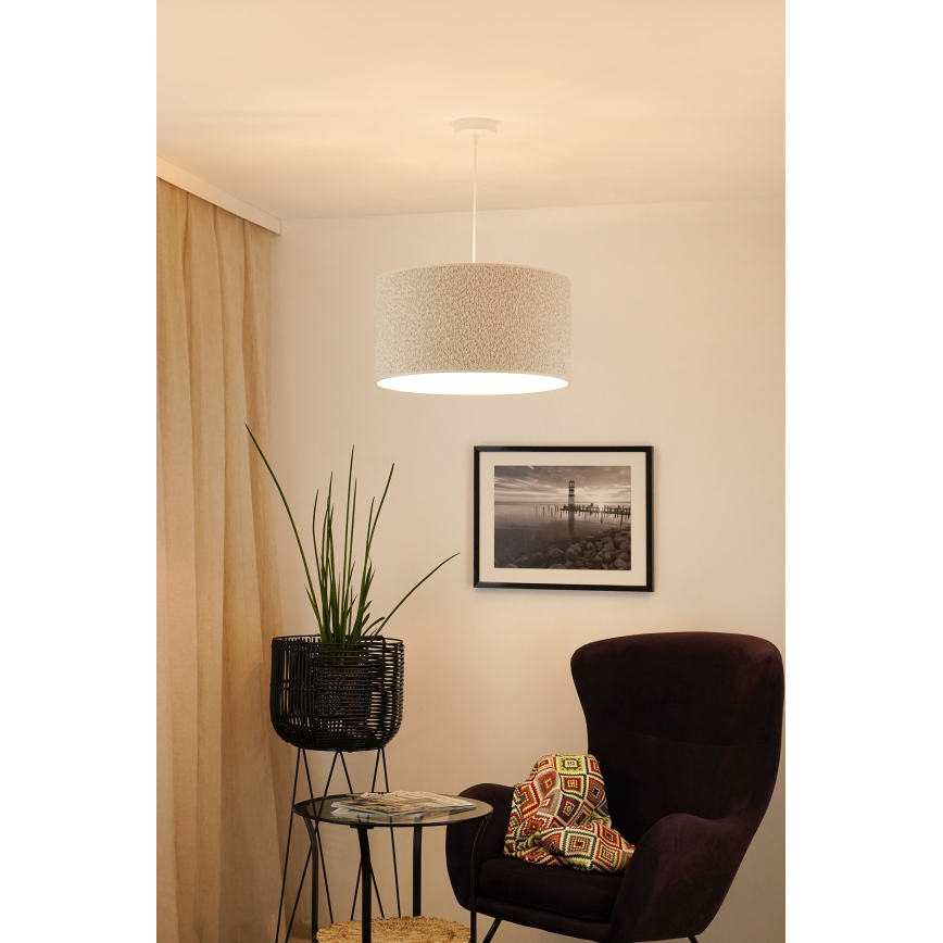 Brilagi - Pakabinamas sietynas BOUCLE ROLLER 1xE27/15W/230V diametras 45 cm kreminė