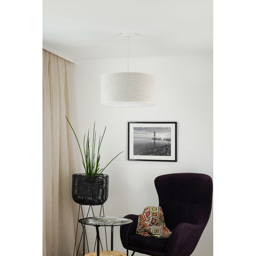 Brilagi - Pakabinamas sietynas BOUCLE ROLLER 1xE27/15W/230V diametras 45 cm kreminė