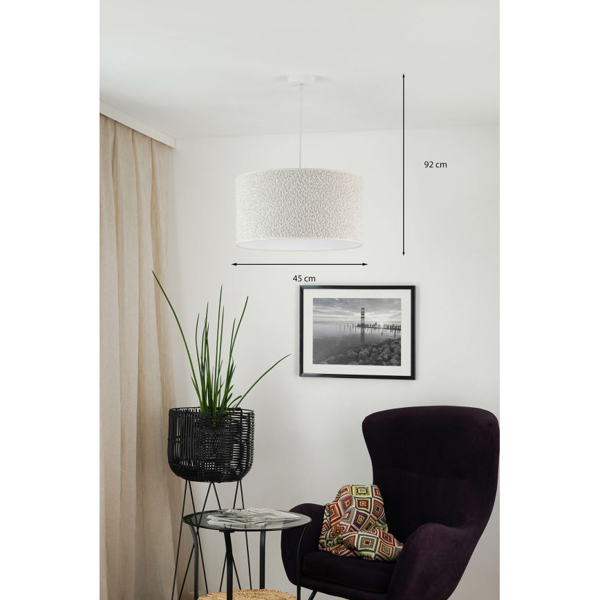 Brilagi - Pakabinamas sietynas BOUCLE ROLLER 1xE27/15W/230V diametras 45 cm kreminė