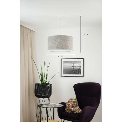 Brilagi - Pakabinamas sietynas BOUCLE ROLLER 1xE27/15W/230V diametras 45 cm pilka