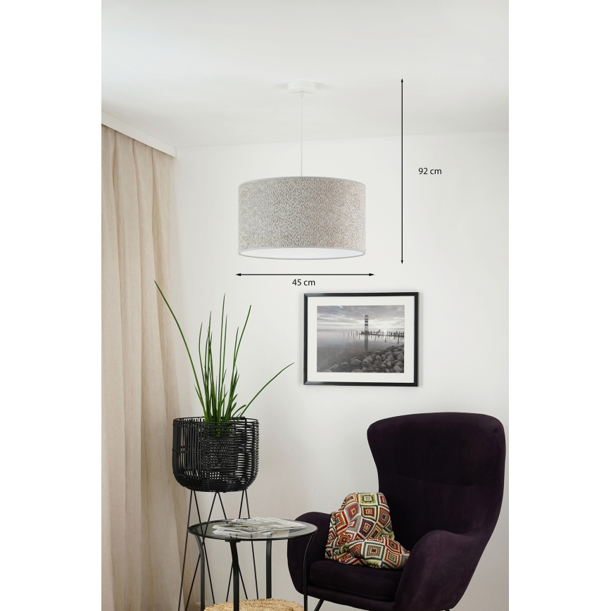 Brilagi - Pakabinamas sietynas BOUCLE ROLLER 1xE27/15W/230V diametras 45 cm pilka