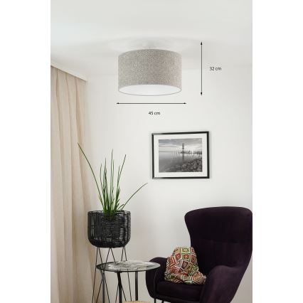 Brilagi - Pakabinamas sietynas BOUCLE ROLLER 1xE27/15W/230V diametras 45 cm pilka