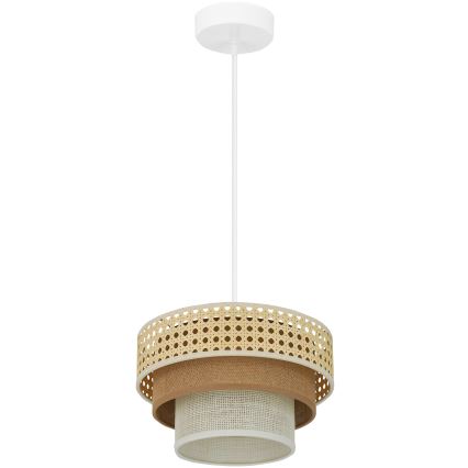 Brilagi - Pakabinamas sietynas CEDAR LUNETA 1xE27/15W/230V diametras 25 cm smėlio spalva/ruda/kreminė