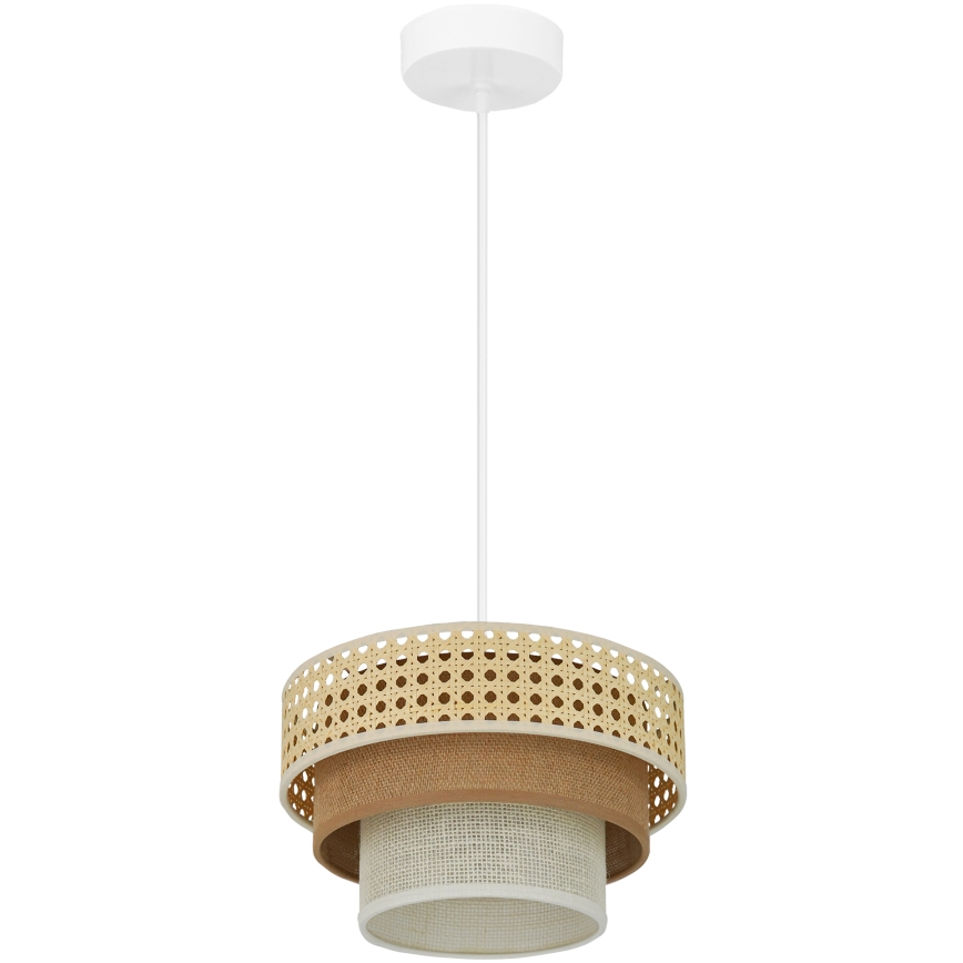 Brilagi - Pakabinamas sietynas CEDAR LUNETA 1xE27/15W/230V diametras 25 cm smėlio spalva/ruda/kreminė