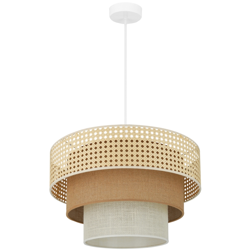 Brilagi - Pakabinamas sietynas CEDAR LUNETA 1xE27/15W/230V diametras 45 cm smėlio spalva/ruda/kreminė