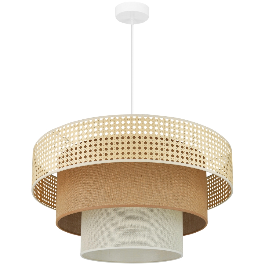 Brilagi - Pakabinamas sietynas CEDAR LUNETA 1xE27/15W/230V diametras 60 cm smėlio spalva/ruda/kreminė