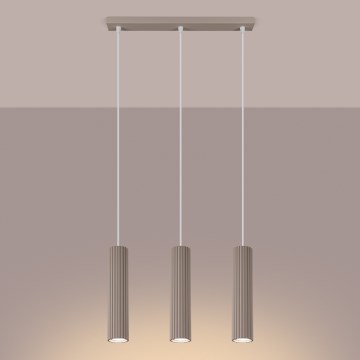 Brilagi - Pakabinamas sietynas CRESTO 3xGU10/10W/230V taupe