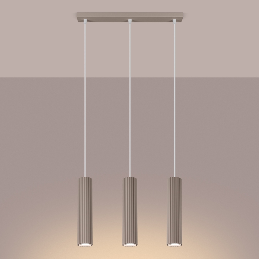 Brilagi - Pakabinamas sietynas CRESTO 3xGU10/10W/230V taupe