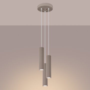 Brilagi - Pakabinamas sietynas CRESTO 3xGU10/10W/230V taupe