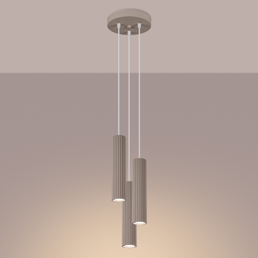 Brilagi - Pakabinamas sietynas CRESTO 3xGU10/10W/230V taupe