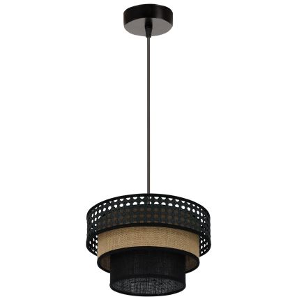 Brilagi - Pakabinamas sietynas DAKOTA LUNETA 1xE27/15W/230V diametras 25 cm juoda/smėlio spalva