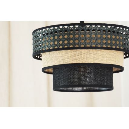 Brilagi - Pakabinamas sietynas DAKOTA LUNETA 1xE27/15W/230V diametras 25 cm juoda/smėlio spalva