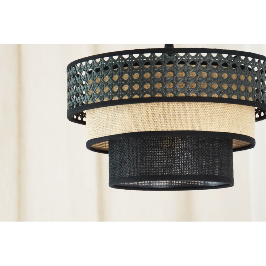 Brilagi - Pakabinamas sietynas DAKOTA LUNETA 1xE27/15W/230V diametras 25 cm juoda/smėlio spalva