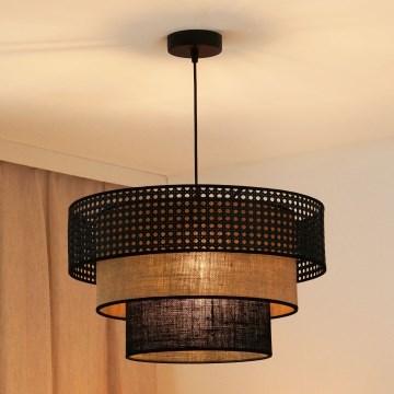 Brilagi - Pakabinamas sietynas DAKOTA LUNETA 1xE27/15W/230V diametras 45 cm juoda/smėlio spalva