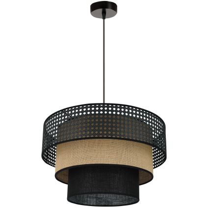 Brilagi - Pakabinamas sietynas DAKOTA LUNETA 1xE27/15W/230V diametras 45 cm juoda/smėlio spalva