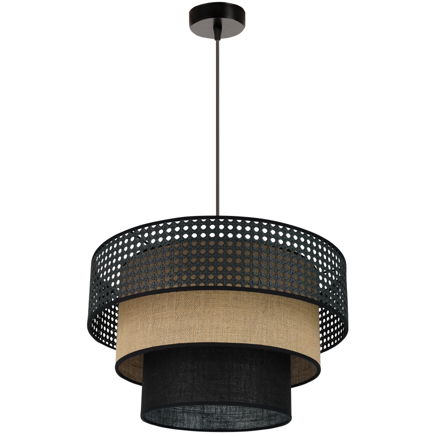Brilagi - Pakabinamas sietynas DAKOTA LUNETA 1xE27/15W/230V diametras 45 cm juoda/smėlio spalva