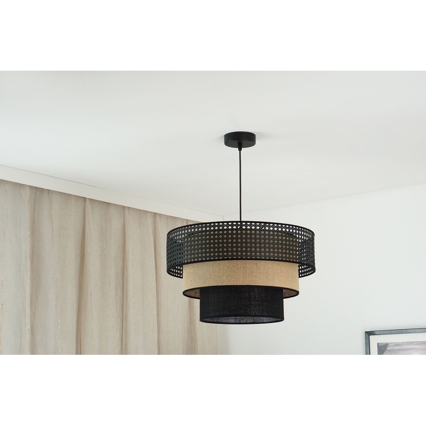 Brilagi - Pakabinamas sietynas DAKOTA LUNETA 1xE27/15W/230V diametras 45 cm juoda/smėlio spalva