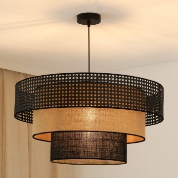Brilagi - Pakabinamas sietynas DAKOTA LUNETA 1xE27/15W/230V diametras 60 cm juoda/smėlio spalva