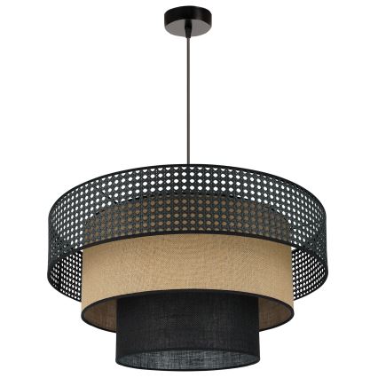 Brilagi - Pakabinamas sietynas DAKOTA LUNETA 1xE27/15W/230V diametras 60 cm juoda/smėlio spalva