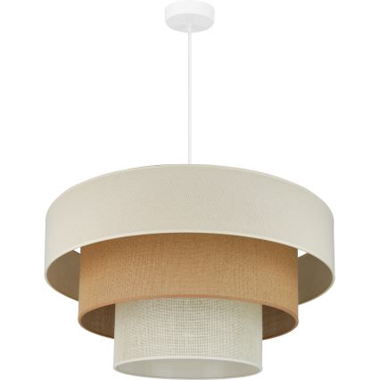 Brilagi - Pakabinamas sietynas DENVER LUNETA 1xE27/15W/230V diametras 60 cm smėlio spalva/ruda/kreminė